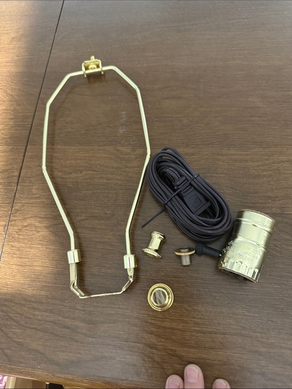 Gold Lamp Kit - Brass Finish